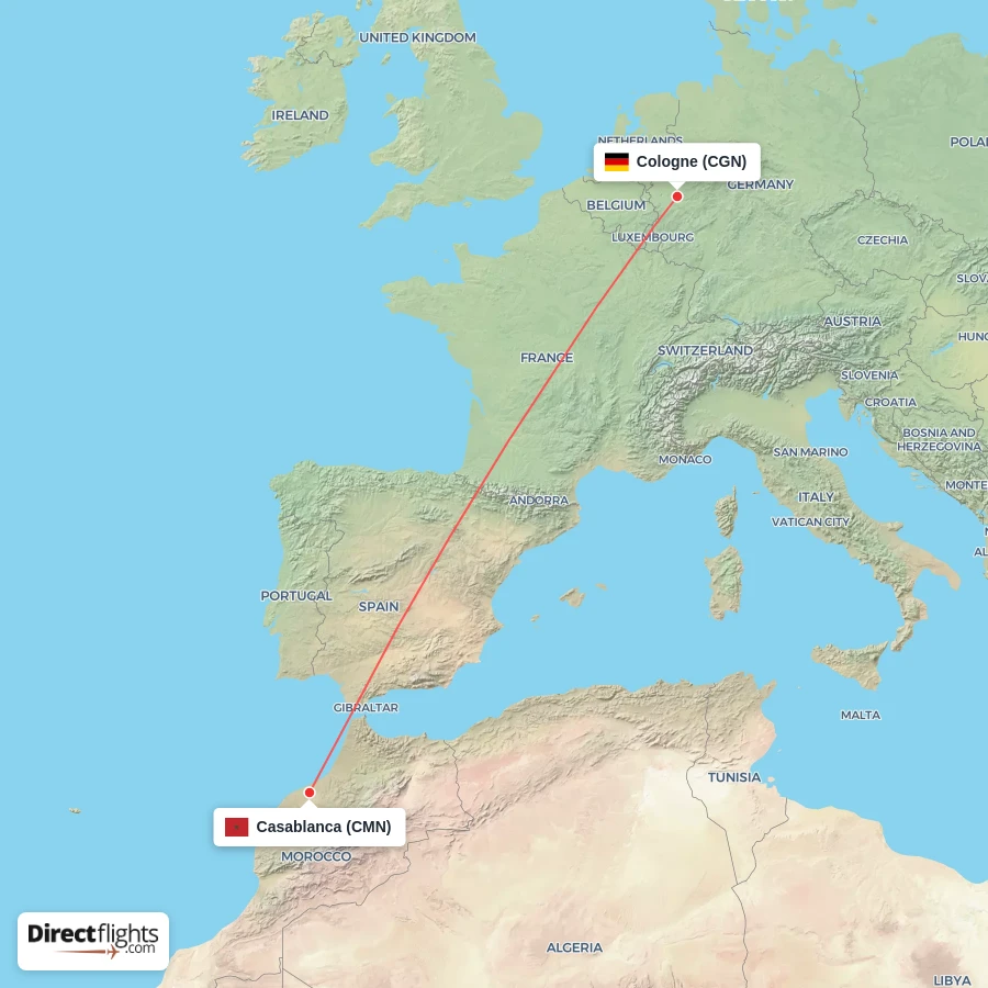 CMN - CGN route map