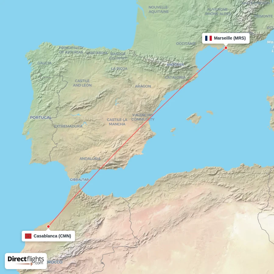 CMN - MRS route map
