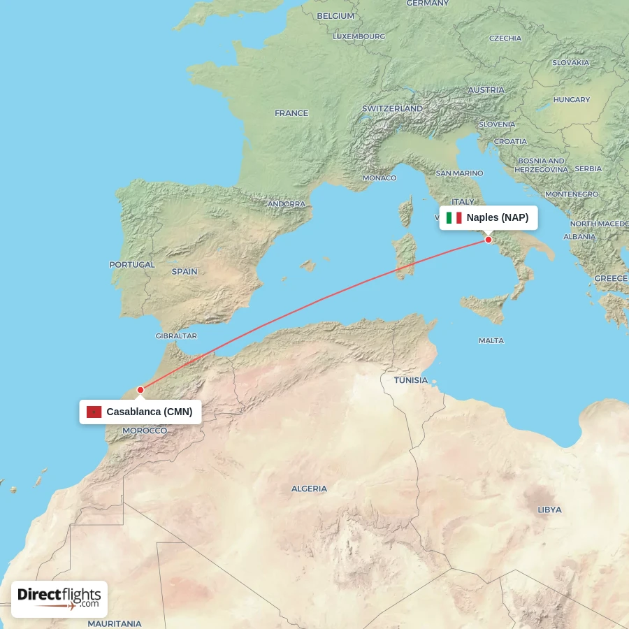 CMN - NAP route map