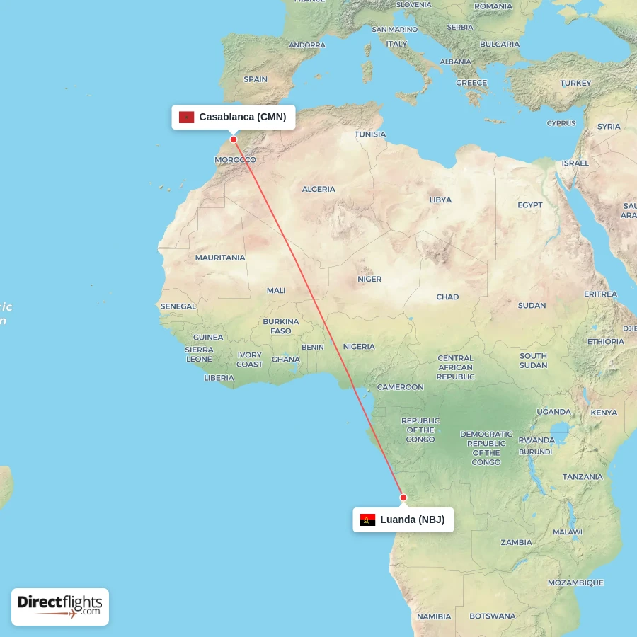 CMN - NBJ route map