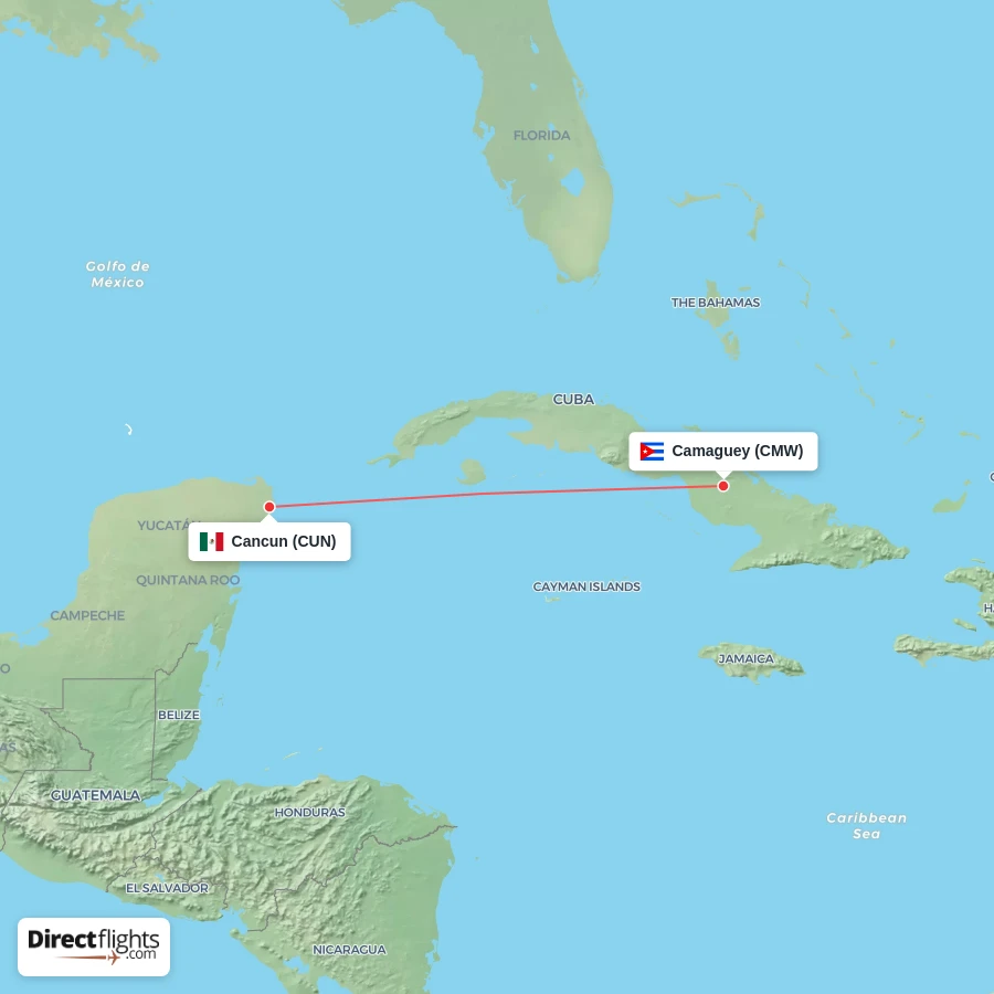 CMW - CUN route map