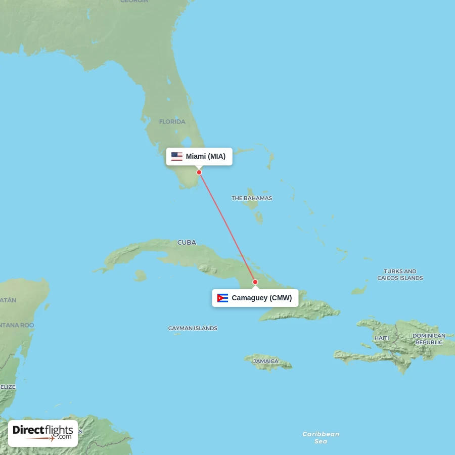 CMW - MIA route map