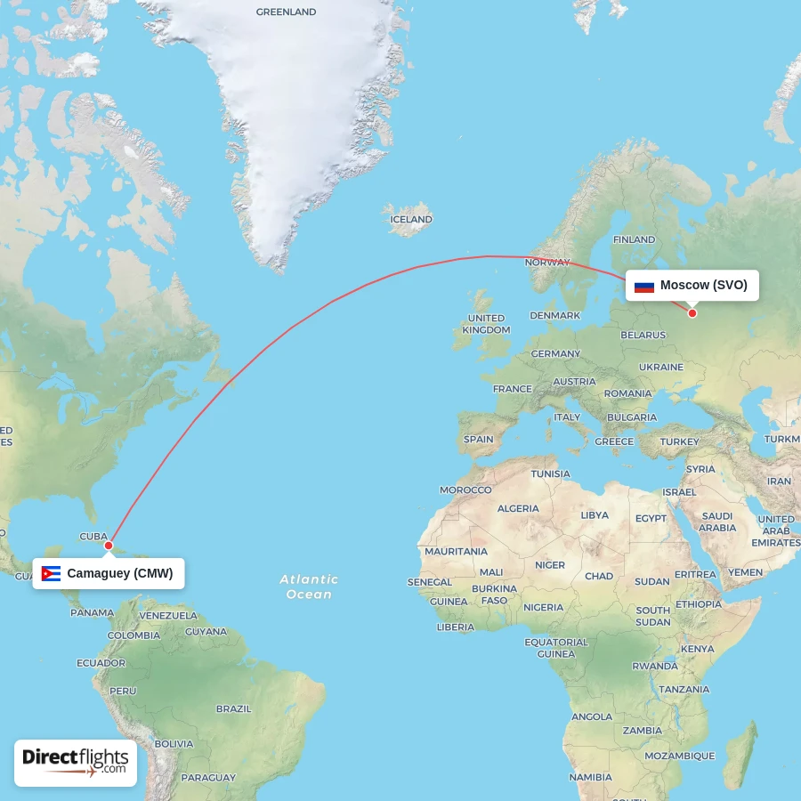 CMW - SVO route map