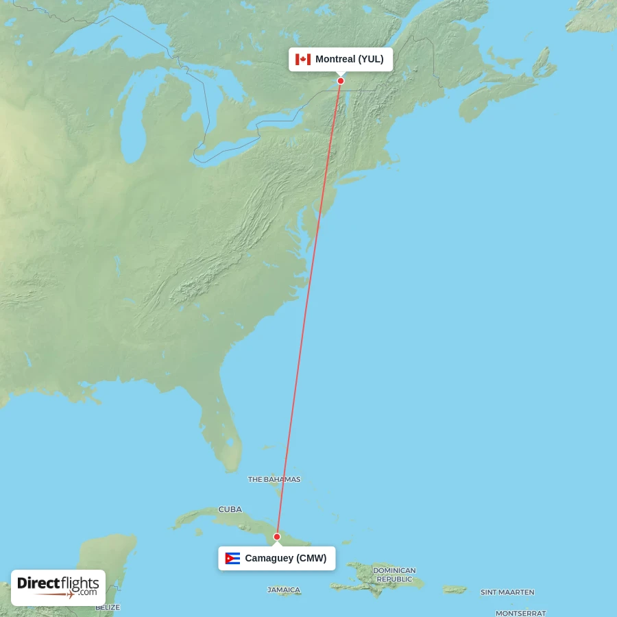 CMW - YUL route map