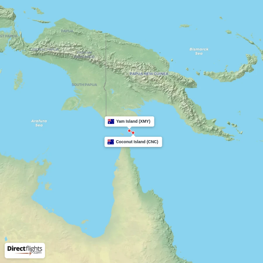 CNC - XMY route map