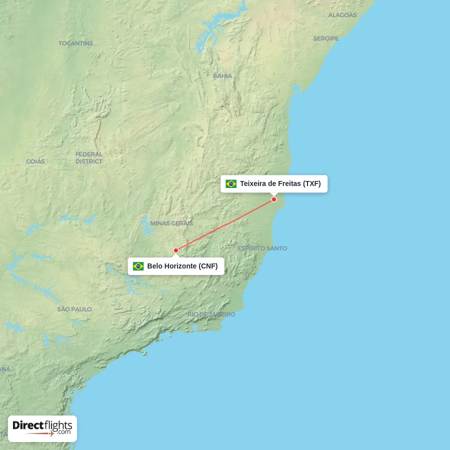 CNF - TXF route map