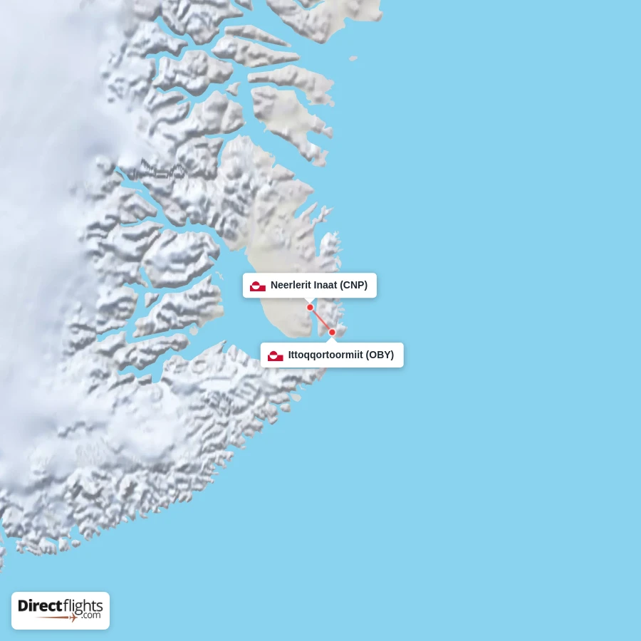 CNP - OBY route map