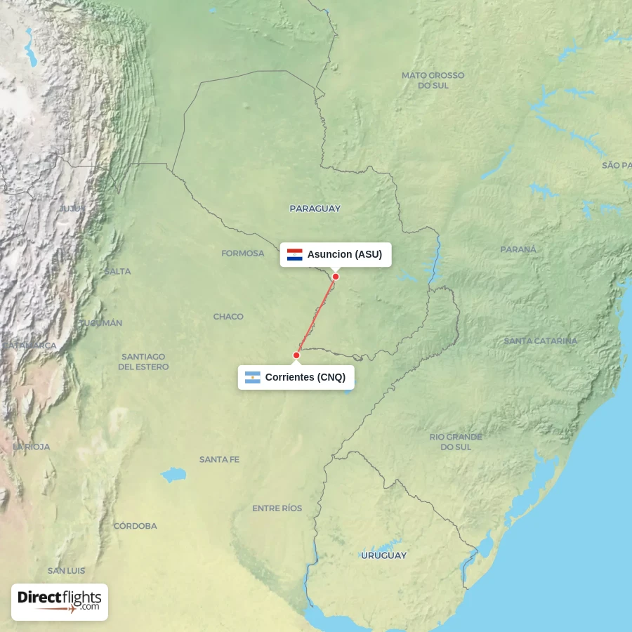CNQ - ASU route map