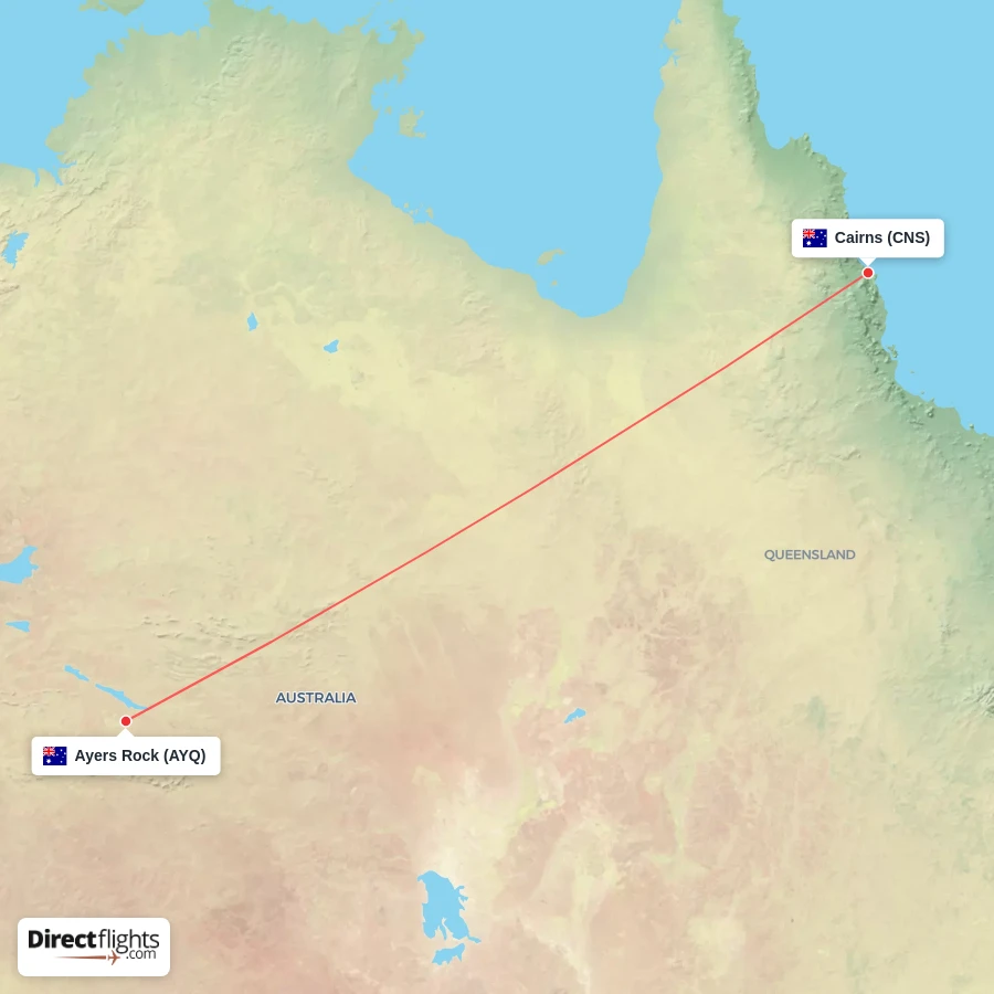 CNS - AYQ route map