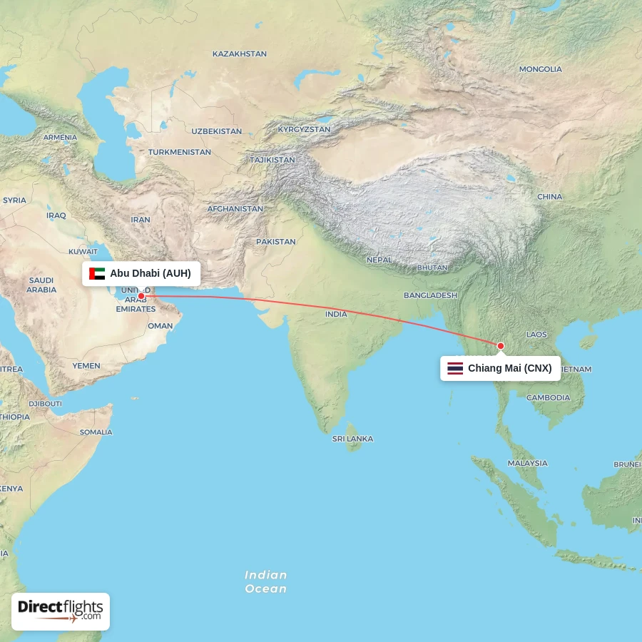 CNX - AUH route map