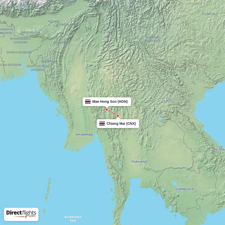 CNX - HGN route map