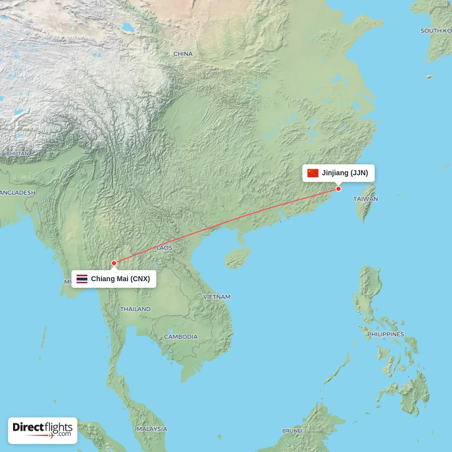CNX - JJN route map