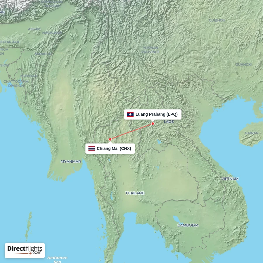 CNX - LPQ route map