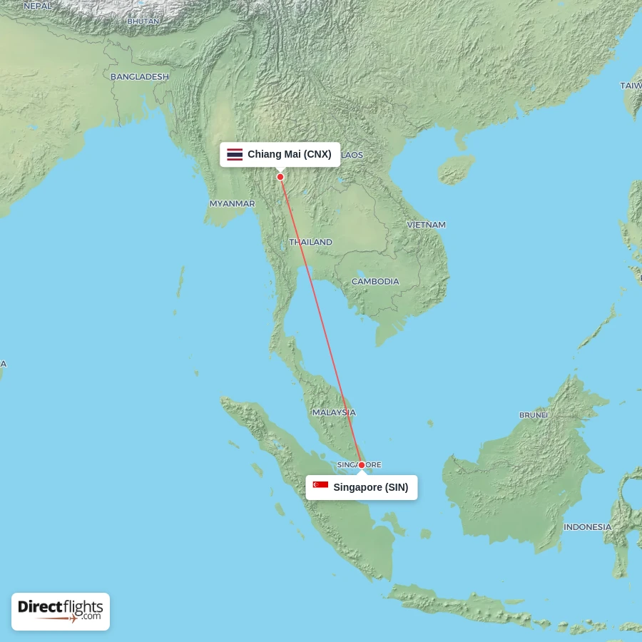 CNX - SIN route map