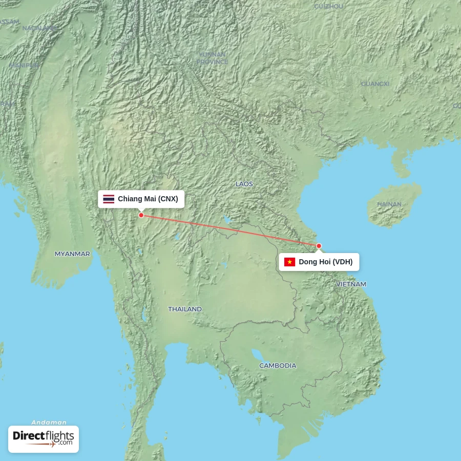 CNX - VDH route map
