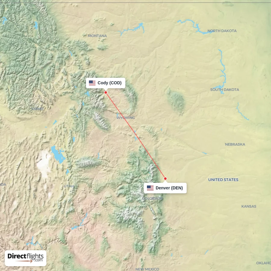 COD - DEN route map