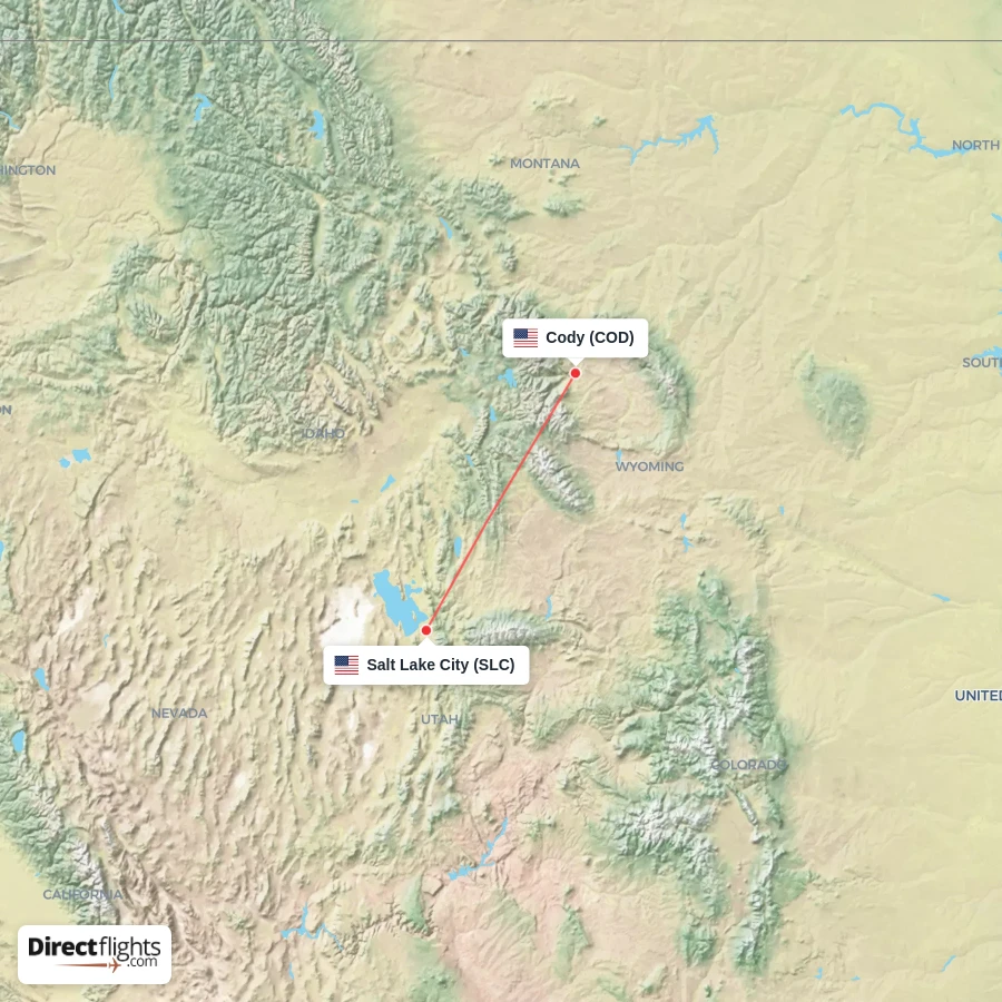COD - SLC route map