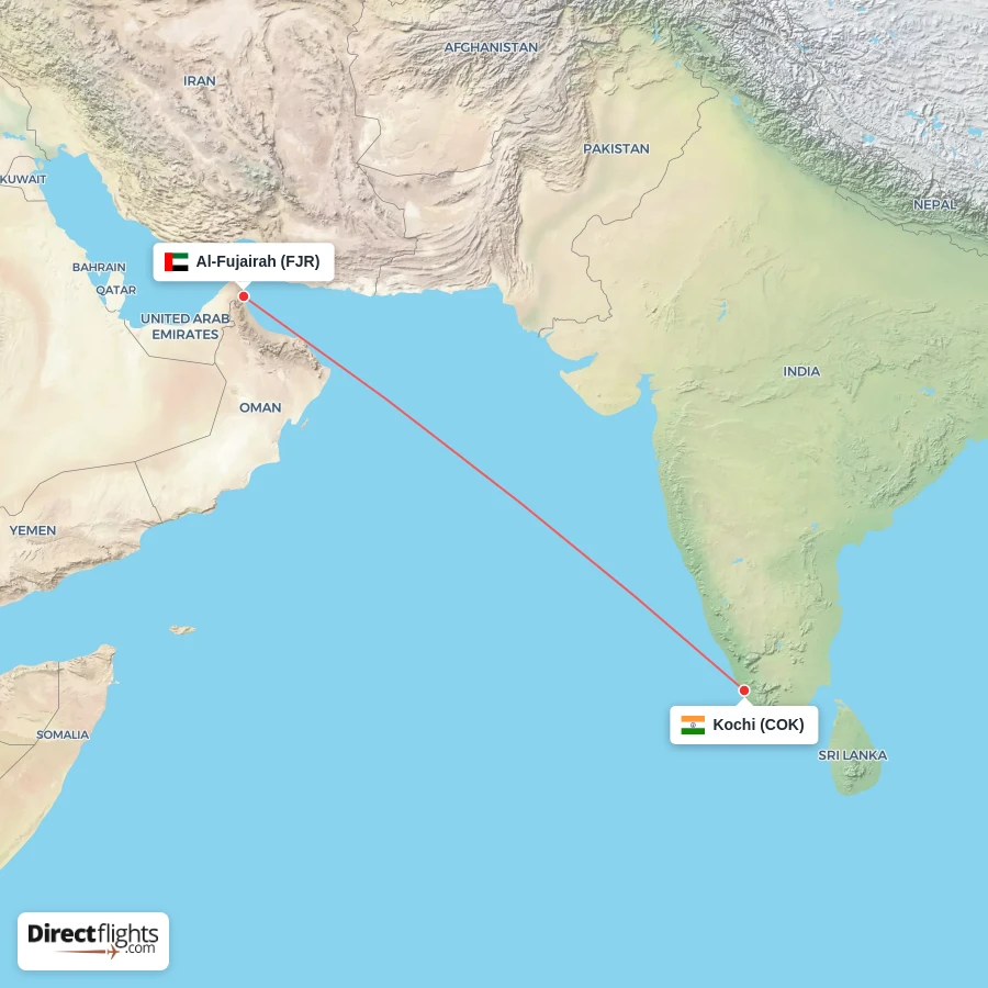 COK - FJR route map