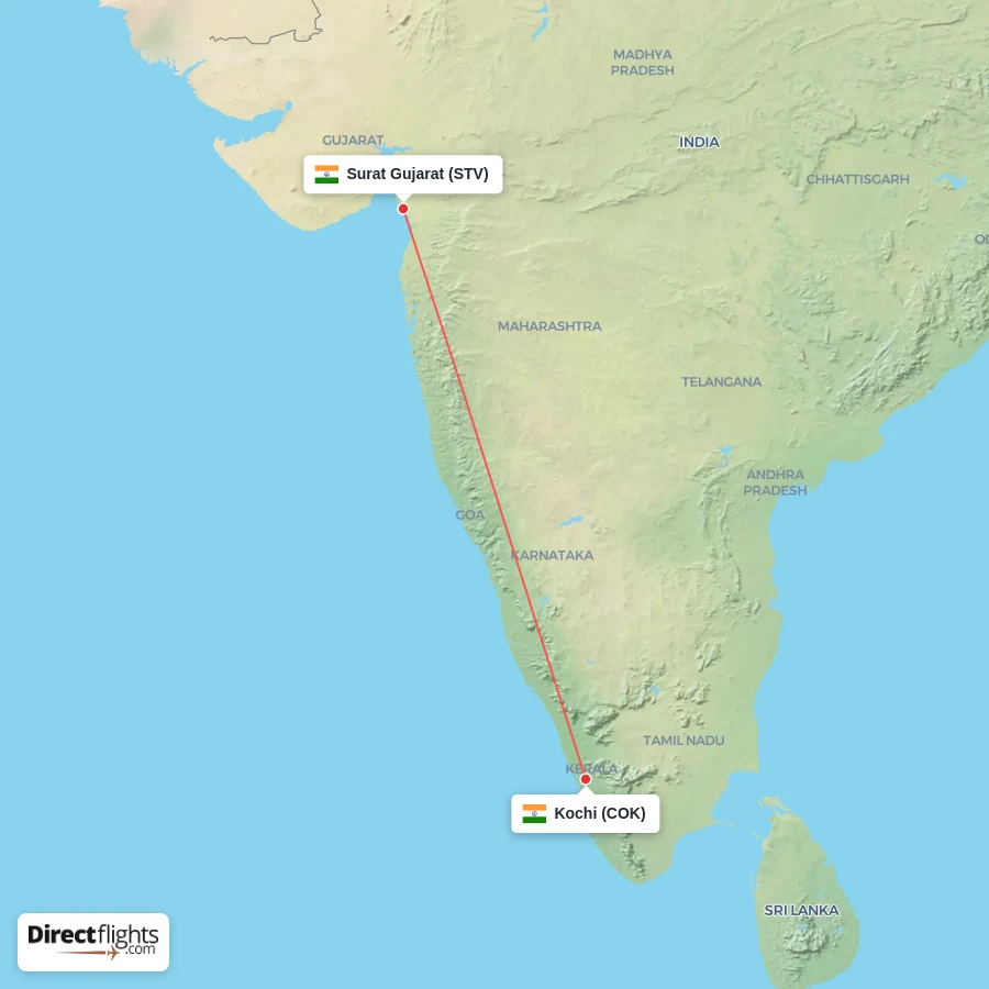 COK - STV route map