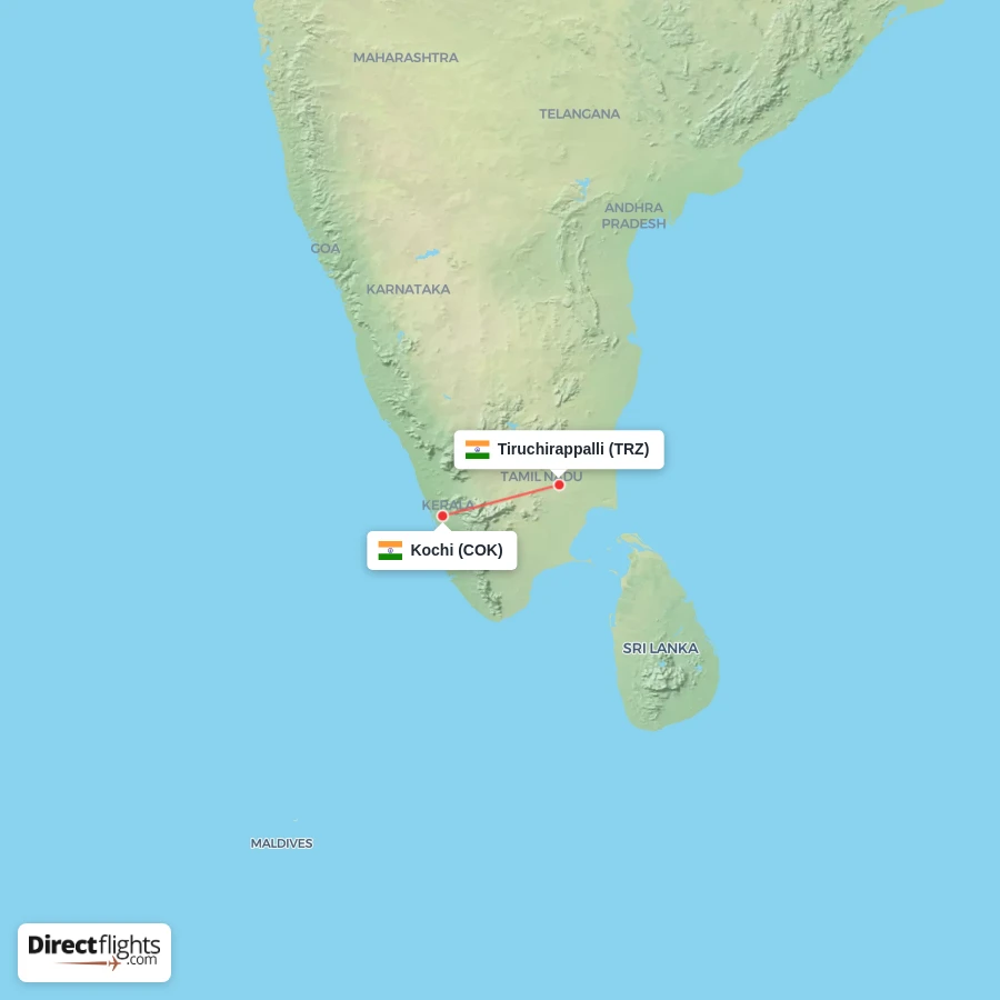 COK - TRZ route map