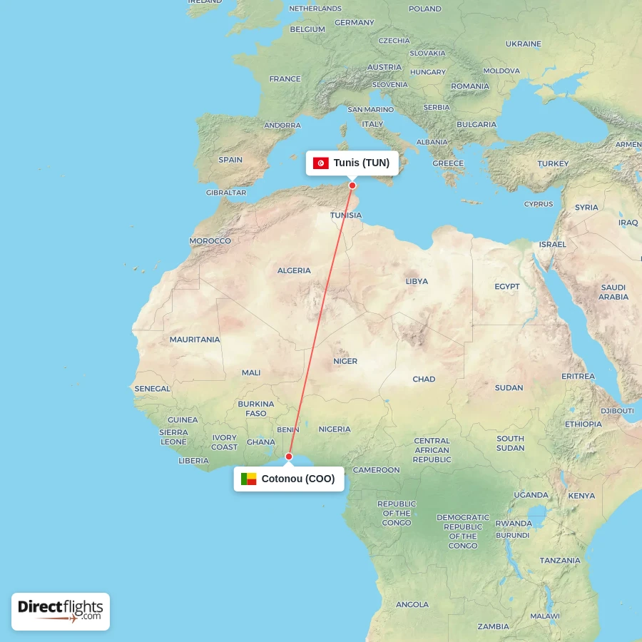 COO - TUN route map