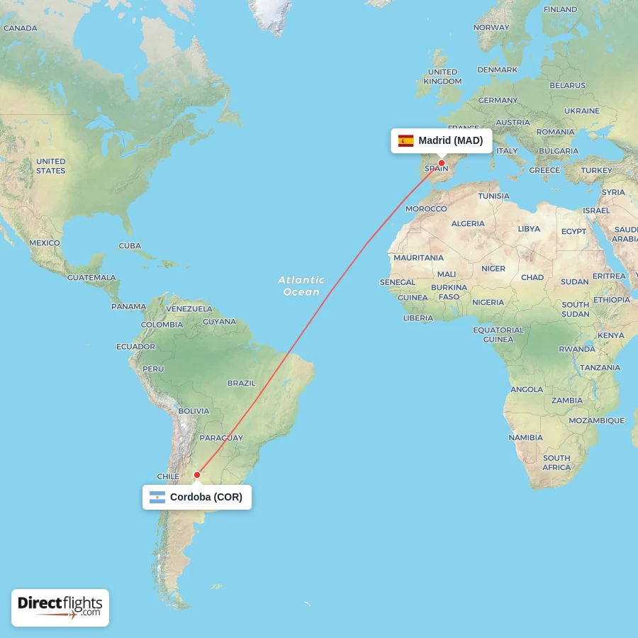 COR - MAD route map