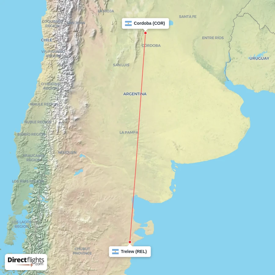 COR - REL route map