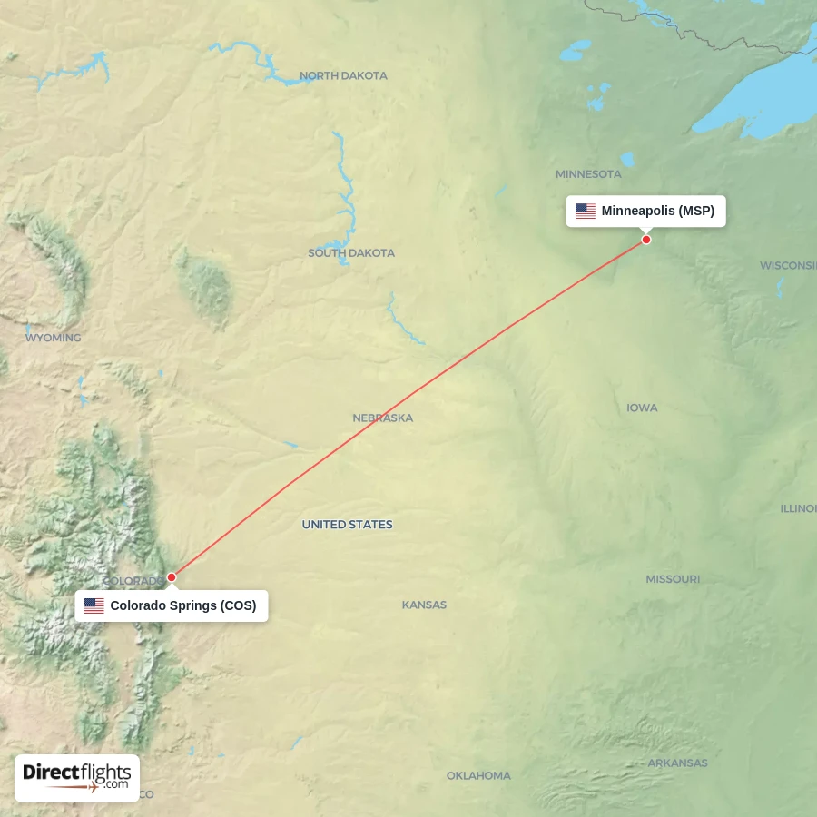 COS - MSP route map