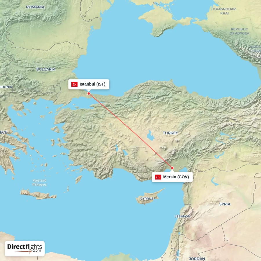 COV - IST route map