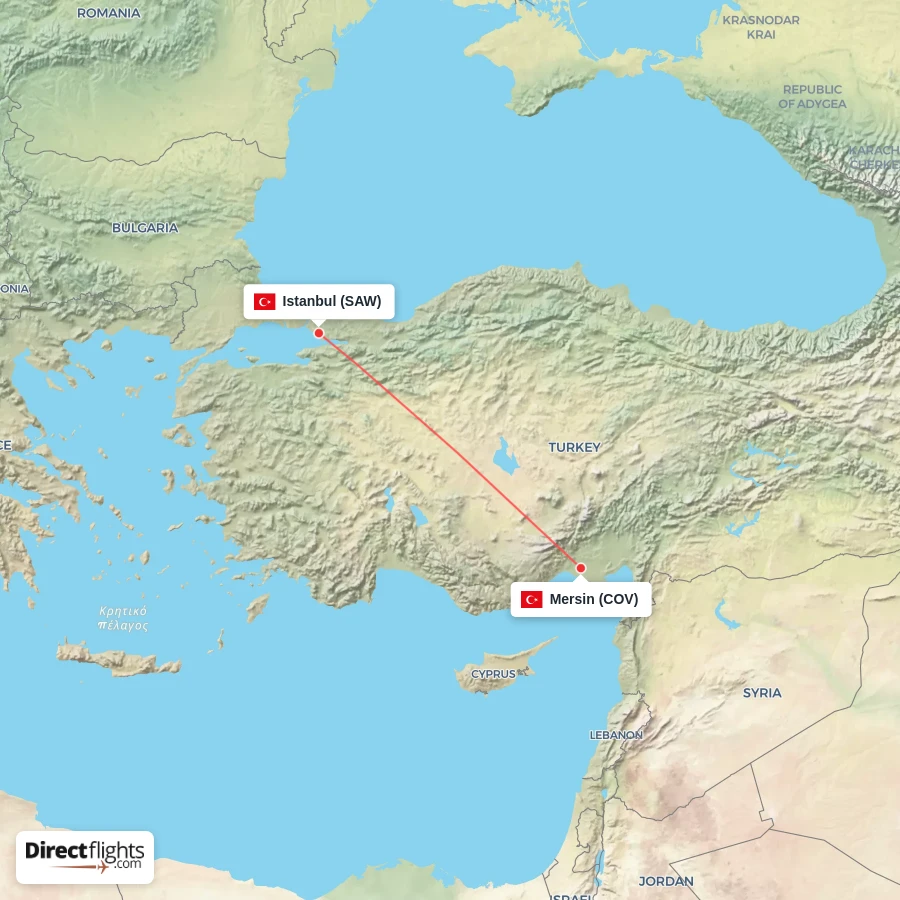 COV - SAW route map