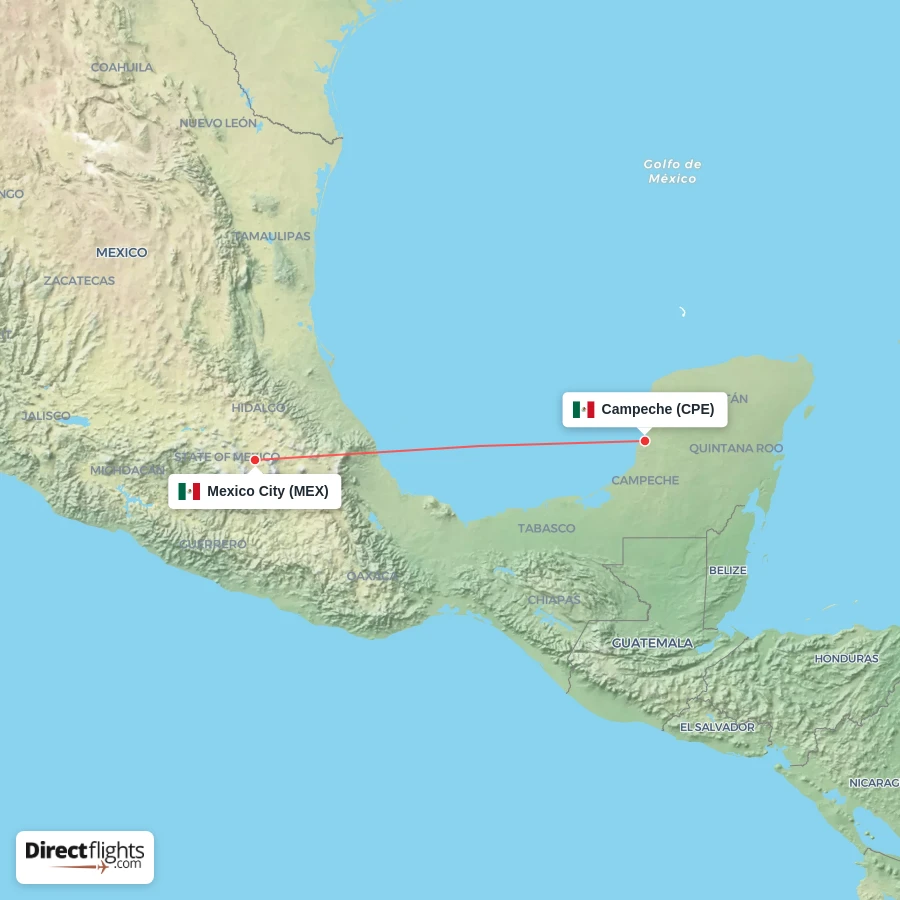 CPE - MEX route map