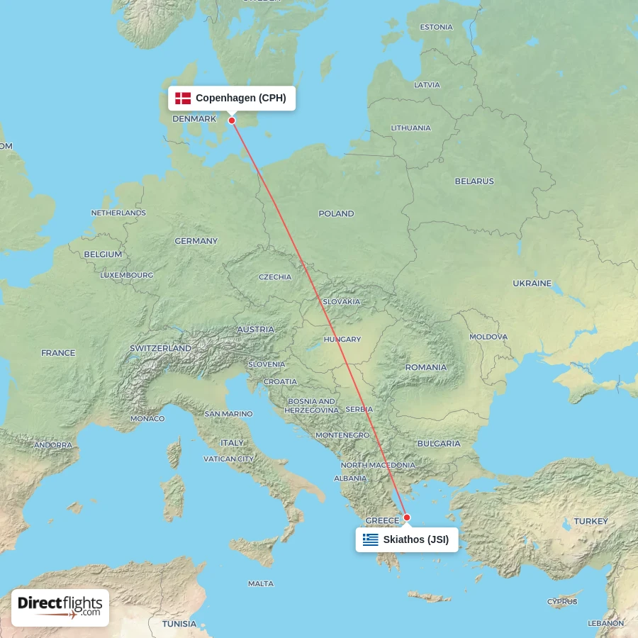 CPH - JSI route map