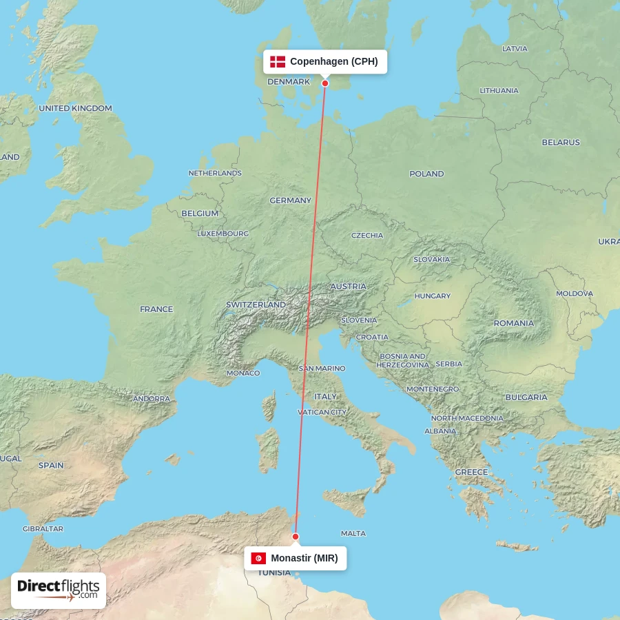 CPH - MIR route map