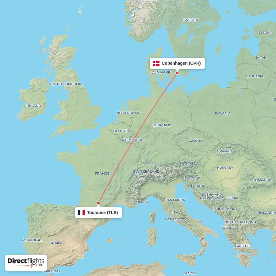 CPH - TLS route map