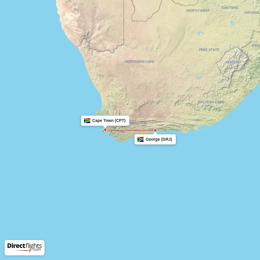 CPT - GRJ route map