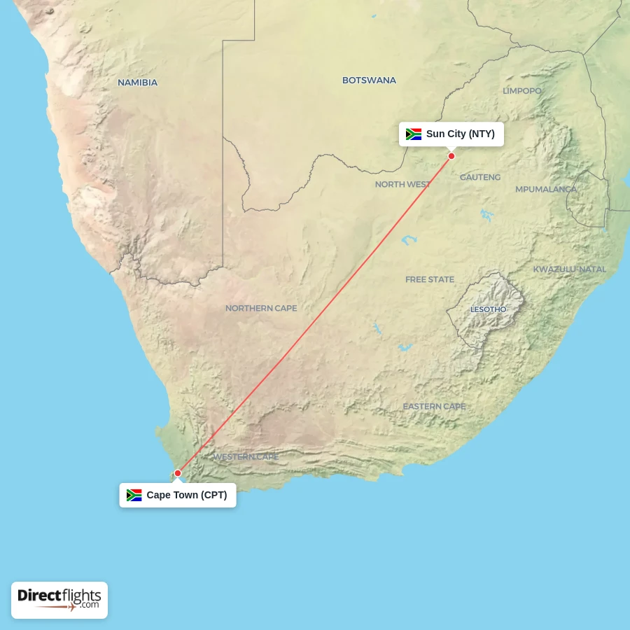 CPT - NTY route map