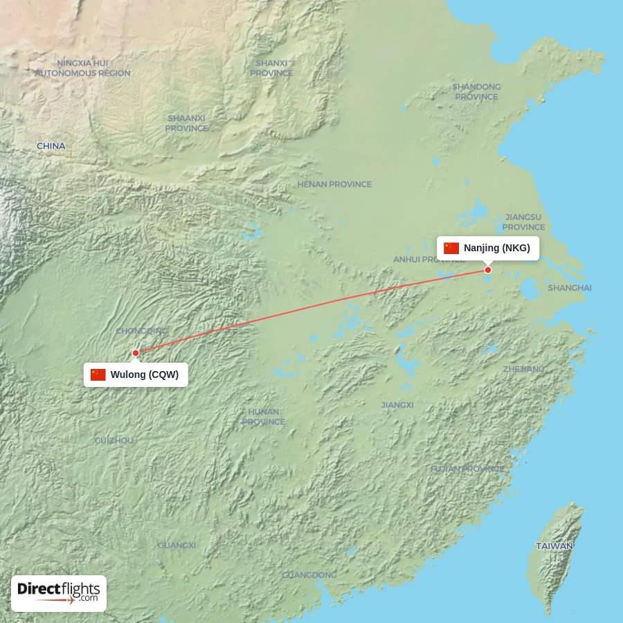 CQW - NKG route map