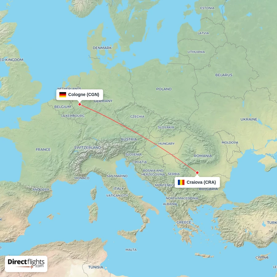 CRA - CGN route map