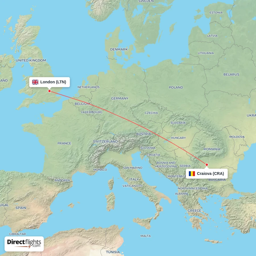 CRA - LTN route map