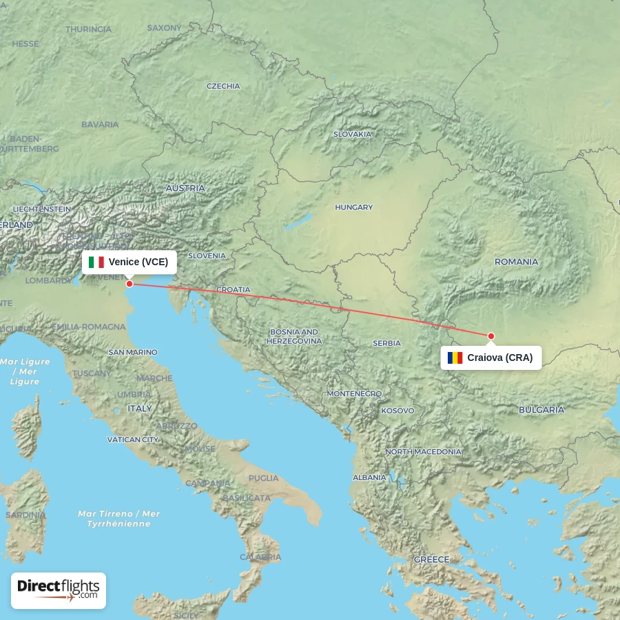 CRA - VCE route map