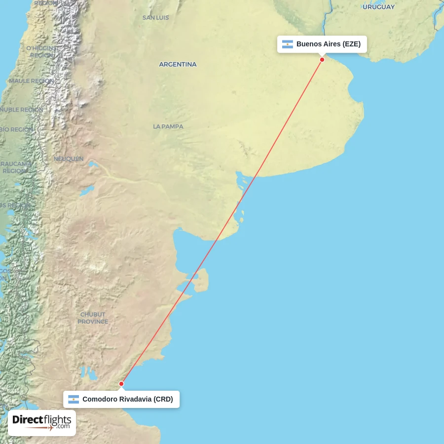 CRD - EZE route map