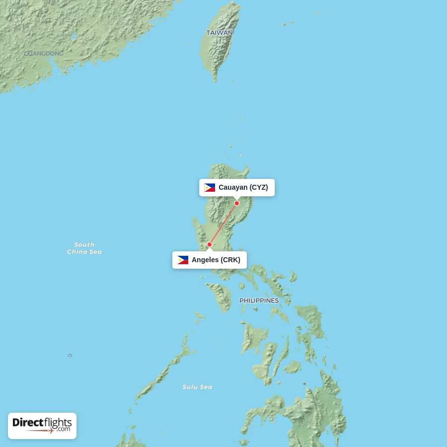 CRK - CYZ route map