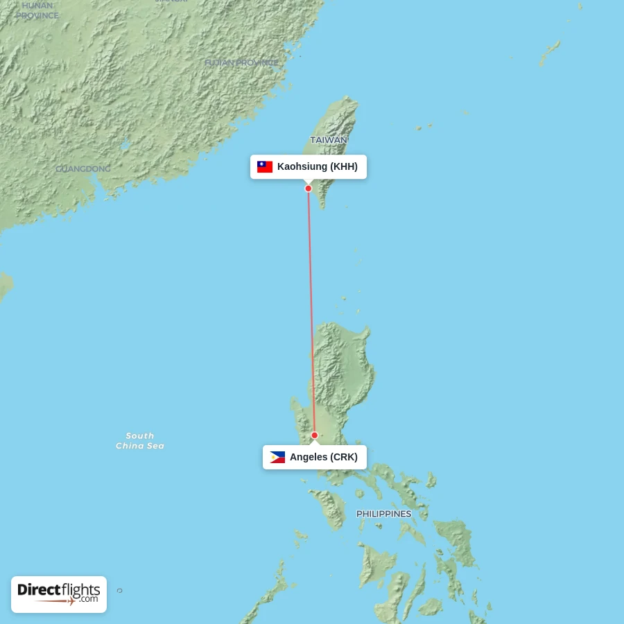 CRK - KHH route map
