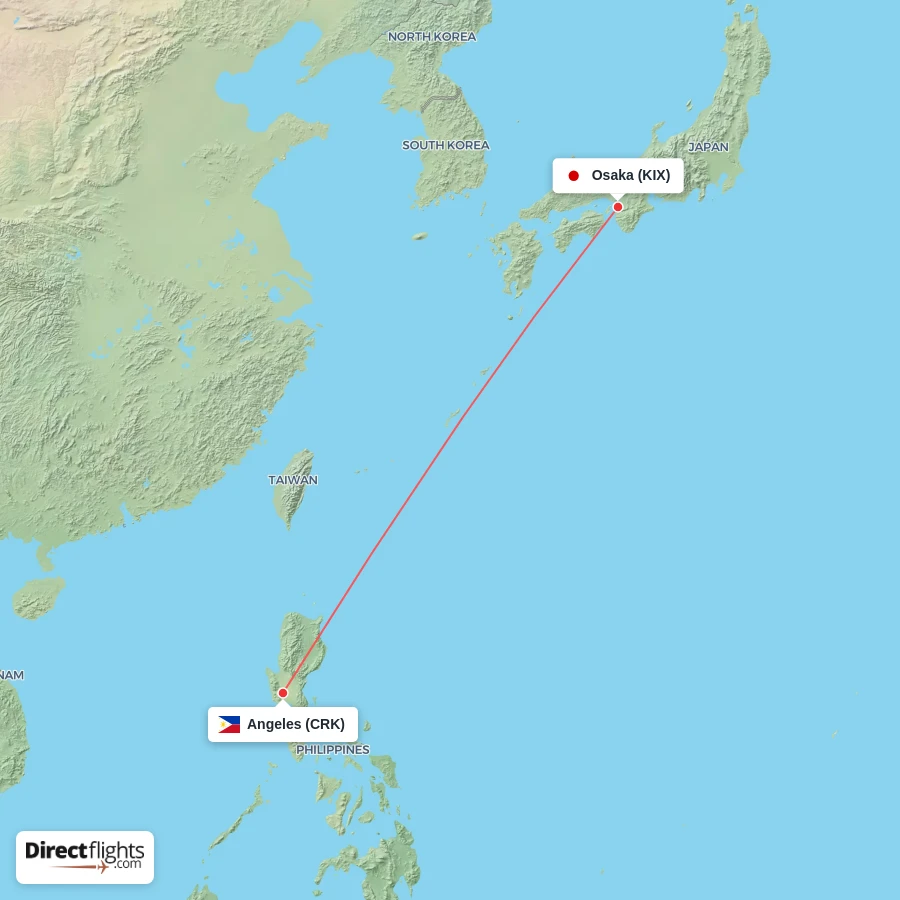 CRK - KIX route map