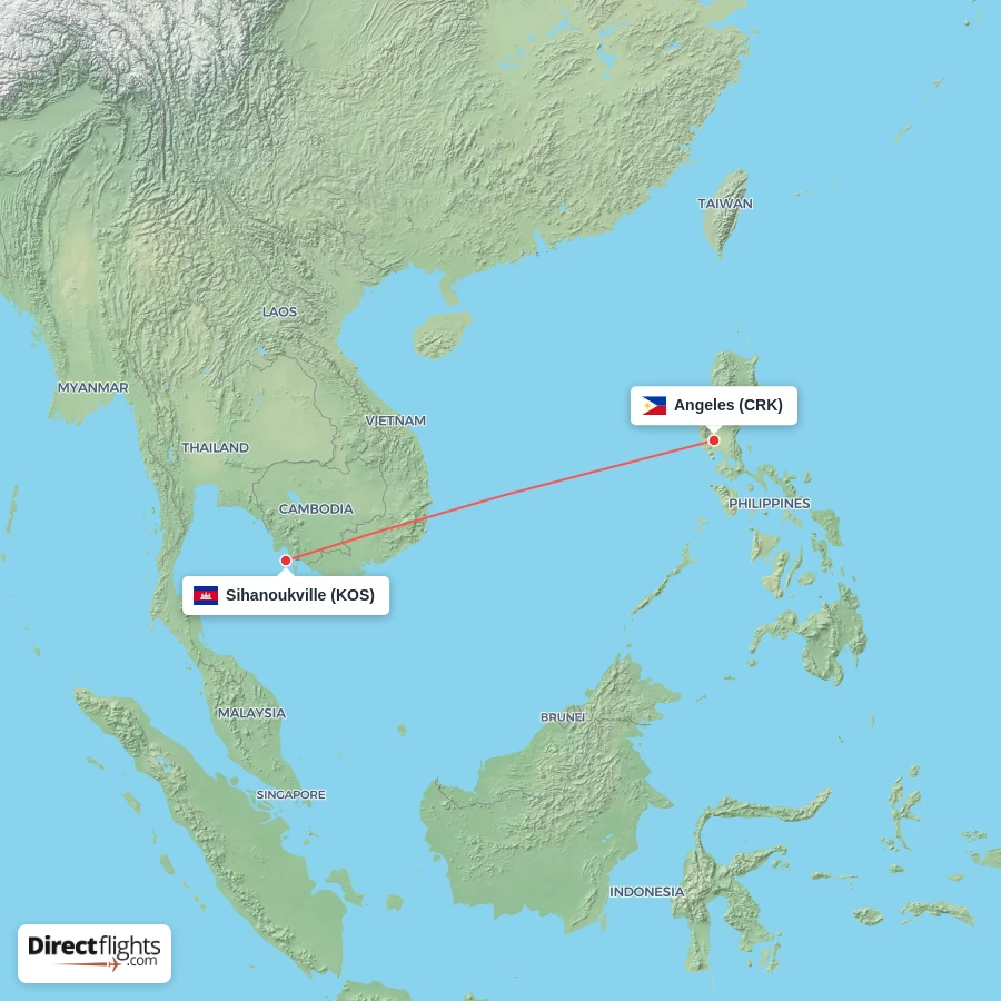 CRK - KOS route map