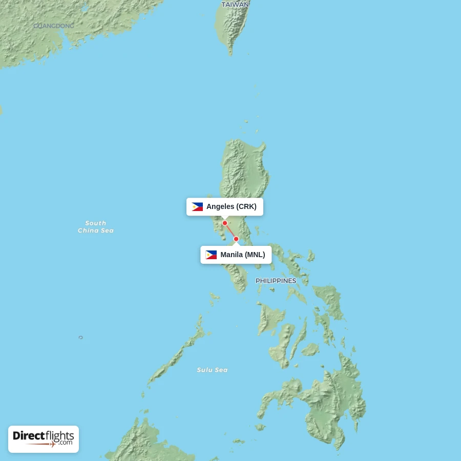 CRK - MNL route map