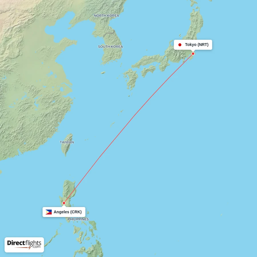 CRK - NRT route map