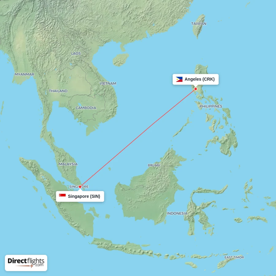 CRK - SIN route map