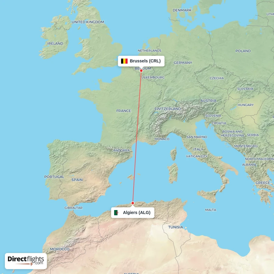 CRL - ALG route map
