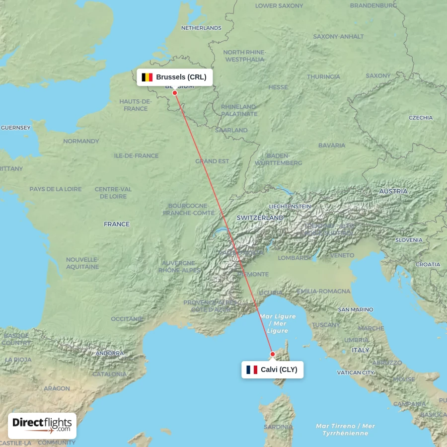 CRL - CLY route map